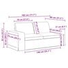 vidaXL Sofa 2 pcs Tamno siva 182 x 80 x 82 cm tkanina