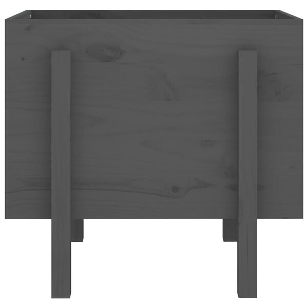 vidaXL Vrtna sadilica siva 62 x 50 x 57 cm od masivne borovine