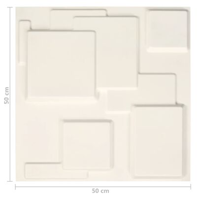 vidaXL Zidni paneli 3D 12 kom 0,5 x 0,5 m 3 m²