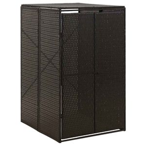vidaXL Spremi&scaron;te za kantu za smeće crno 70 x 80 x 117 cm od poliratana
