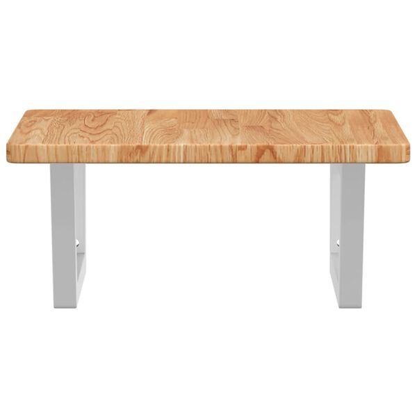 vidaXL Zidna polica za umivaonik od čelika i masivne hrastovine