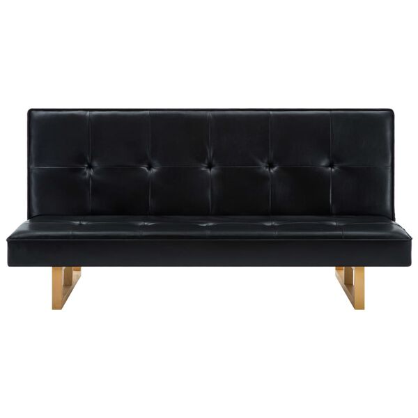 vidaXL Sofa na razvlačenje od umjetne kože crna
