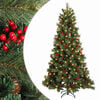 vidaXL Umjetno božićno drvce s nogom 150 cm 150 LED lampica