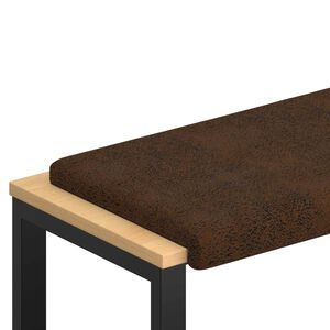 vidaXL Jastučić za klupu Umjetni sued Smeđa Dubina 35 cm