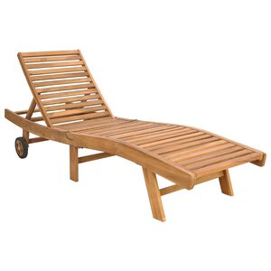 vidaXL Ležaljka Čvrsto teak drvo Smeđa