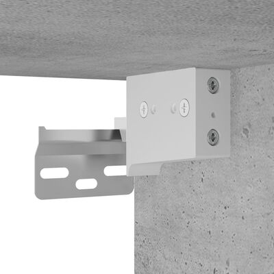 vidaXL Zidni noćni ormarić s LED svjetlima siva boja betona