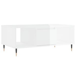 vidaXL Stolić za kavu sjajni bijeli 90x50x36,5 cm konstruirano drvo