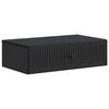 vidaXL Stolna montirana na zid Crna 59 x 34,5 x 17 cm