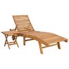 vidaXL Ležaljka 2 pcs Smeđa Čvrsto teak drvo