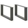 vidaXL Noge za klub stolić U-oblik 2 kom antracit 60 x (30-31) cm čelik