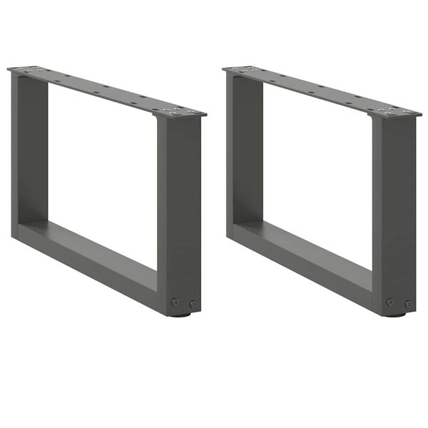vidaXL Noge za klub stolić U-oblik 2 kom antracit 60 x (30-31) cm čelik