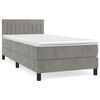 vidaXL Box spring krevet s madracem svjetlosivi 90x190 cm bar&scaron;unasti