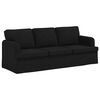 vidaXL Sofa 2 pcs Crna 144 x 80 x 85 cm tkanina
