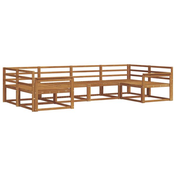vidaXL Set vanjskih sofa 6 pcs Prirodna Čvrsto drvo akacije