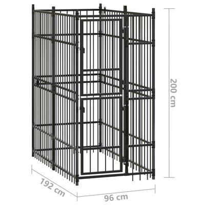 vidaXL Vanjski kavez za pse čelični 1,84 m²