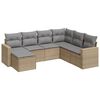 vidaXL 7-dijelni set vrtnih sofa od poliratana s jastucima bež