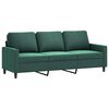 vidaXL 4-dijelni set sofa tamnozeleni bar&scaron;unasti