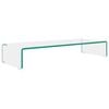 vidaXL Stalak za TV /Monitor Prozirno Staklo 80x30x13 cm