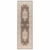 vidaXL Trkački tepih FLORNES Tkani Taupe uzorak 67 x 150 cm PP 7 mm