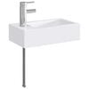 vidaXL Umivaonik s slavinom i odvodom Krom 45,5 x 25,5 x 13 cm