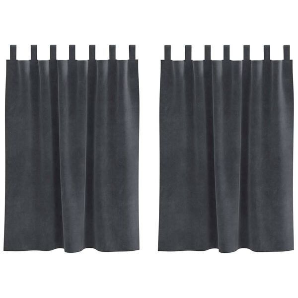 vidaXL Zavjese za zamračivanje 2 pcs Svijetlo siva 140 x 140 cm Bar&scaron;un