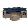 vidaXL 5-dijelni set vrtnih sofa od poliratana s jastucima sivi