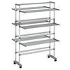 vidaXL Stalak za su&scaron;enje rublja s kotačima 89x64x129 cm aluminijski
