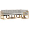 vidaXL Set vanjskih sofa 5 kom. Bijela i svjetlosiva