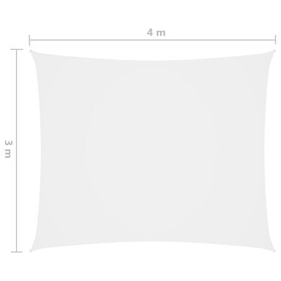 vidaXL Jedro protiv sunca od tkanine Oxford pravokutno 3 x 4 m bijelo