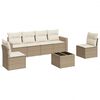 vidaXL 7-dijelni set vrtnih sofa od poliratana s jastucima bež