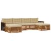 vidaXL Set vanjskih sofa 6 kom. Čvrsto drvo akacije