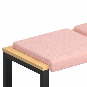 vidaXL Jastučić za klupu 2 kom. Sherpa Tkanina Ružičasta Dubina 35 cm