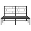 vidaXL Metalni okvir za krevet s uzglavljem crni 160x200 cm