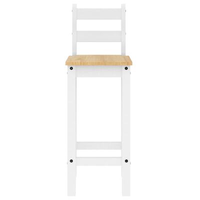 vidaXL Barske stolice 2 kom bijele od masivne borovine