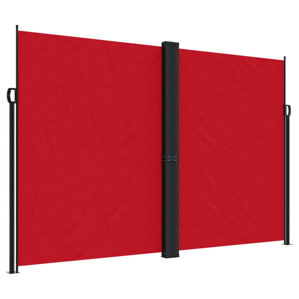 vidaXL Bočna tenda na uvlačenje crvena 220 x 1200 cm