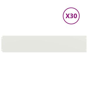 vidaXL Rubovi za travnjak 30 kom Bijeli 20x103 cm Hladno valjani čelik