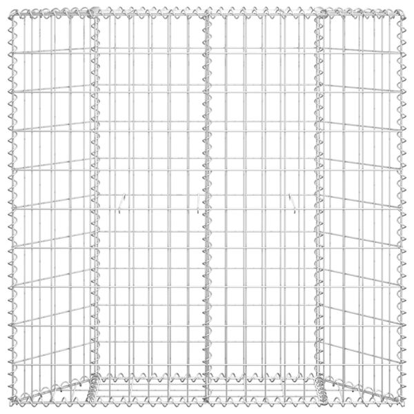vidaXL Trapezna gabionska gredica od pocinčanog čelika 100x20x100 cm