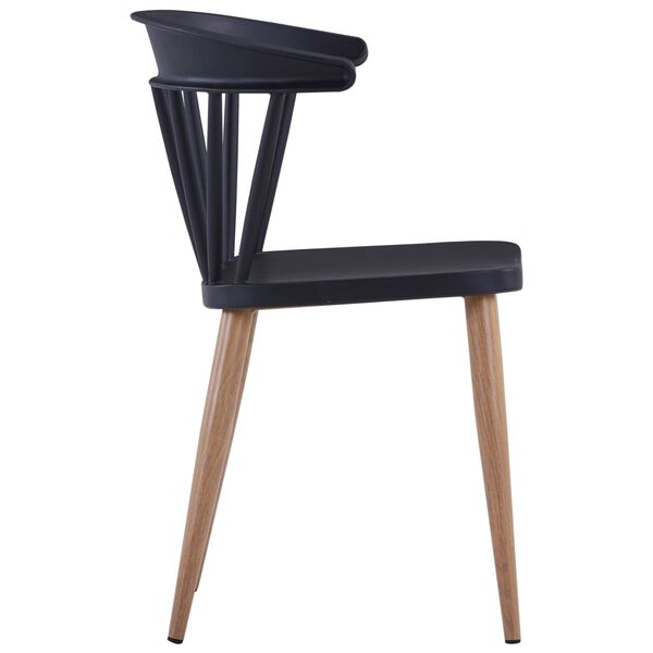 vidaXL Blagovaonske stolice 2 kom crne plastične