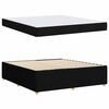 vidaXL Krevetna konstrukcija s madracem Crna 180 x 200 cm tkanina