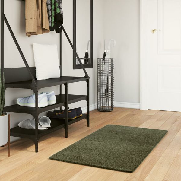 vidaXL Tepih HUARTE kratkih vlakana mekani i perivi zeleni 60x110 cm