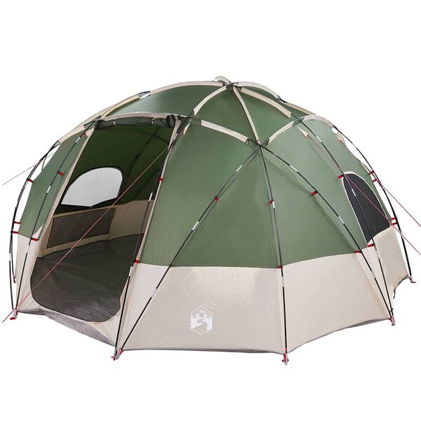 vidaXL Kamping šator s krovom Zelena 475 x 475 x 235 cm Poliester