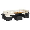 vidaXL 8-dijelni set vrtnih sofa od poliratana s jastucima crni