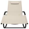vidaXL Ljuljajuća ležaljka za sunčanje od čelika i tekstilena krem