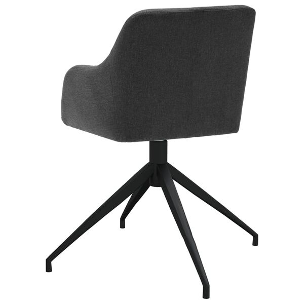 vidaXL Okretne blagovaonske stolice od tkanine 6 kom tamnosive