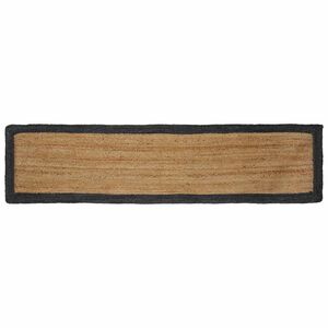 vidaXL Tepih za područje Tamno siva i prirodna 60 x 200 cm Juta