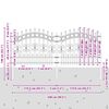vidaXL Vrtna ograda Kampen s vrhom koplja crna 240x100 cm čelična
