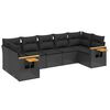 vidaXL 7-dijelni set vrtnih sofa od poliratana s jastucima crni