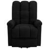 vidaXL Fotelja na podizanje od tkanine crna