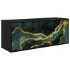 vidaXL TV ormar za montažu na zid WIJHE 102 x 33 x 40 cm Crni hrast