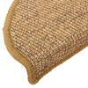 vidaXL Prostirke za stepenice 15 kom 65x21x4 cm sisal poluokrugle velike